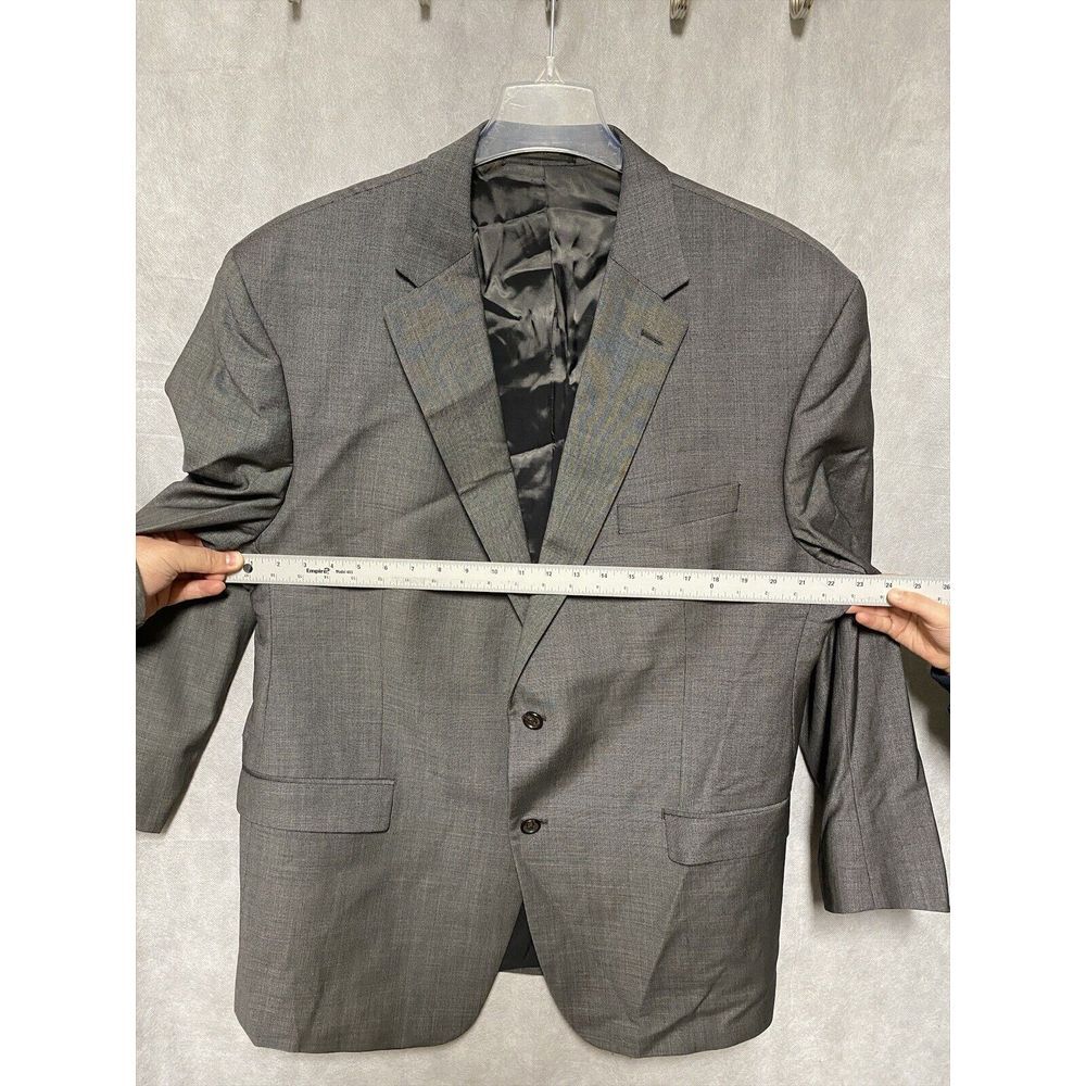 Ralph Lauren Suit Men 44R Gray 2B Wool Career Office Pants Business 40X28 Luxury - Picture 2 of 16